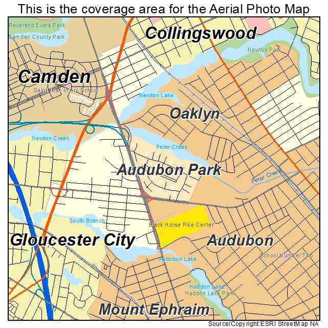 Audubon Park, NJ location map 