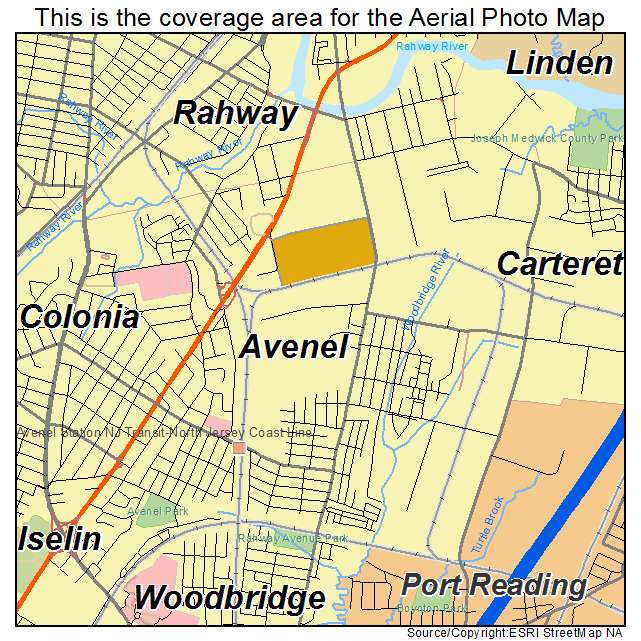Avenel, NJ location map 