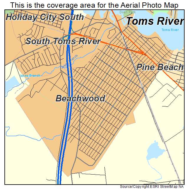 Beachwood, NJ location map 