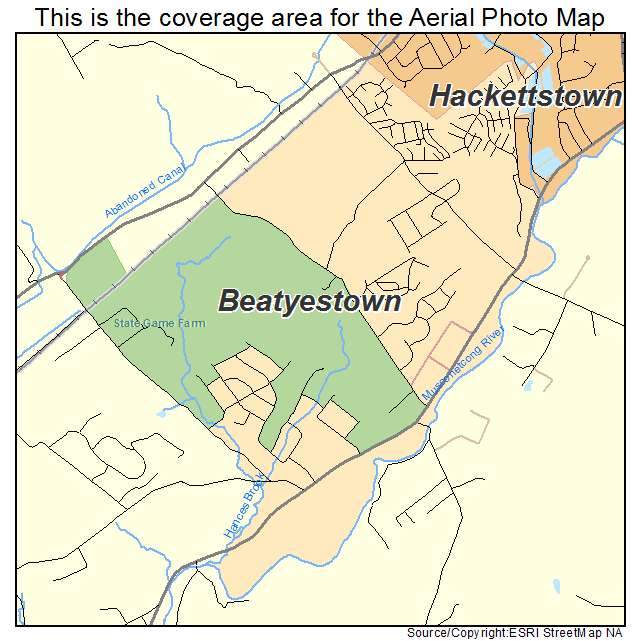 Beatyestown, NJ location map 