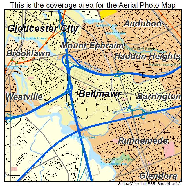 Bellmawr, NJ location map 
