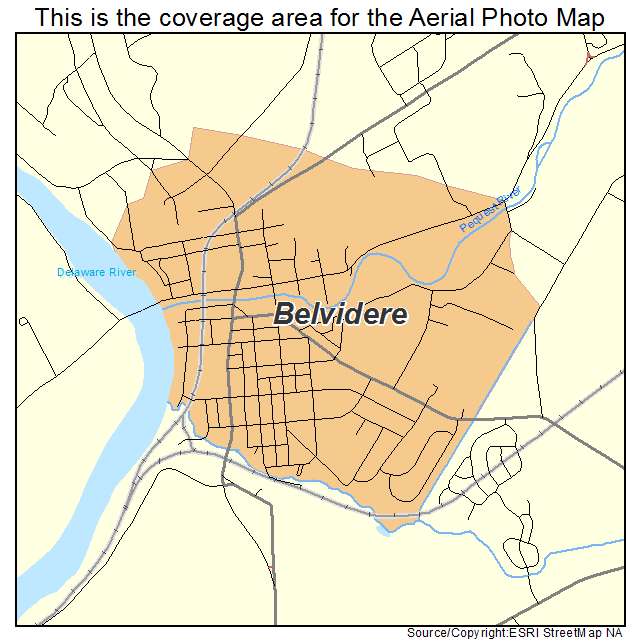 Belvidere, NJ location map 