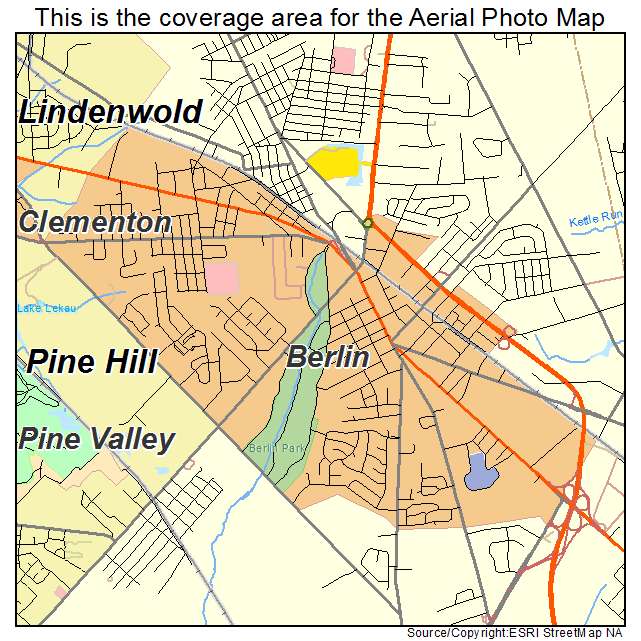 Berlin, NJ location map 