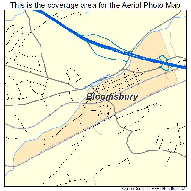 Bloomsbury, NJ location map 