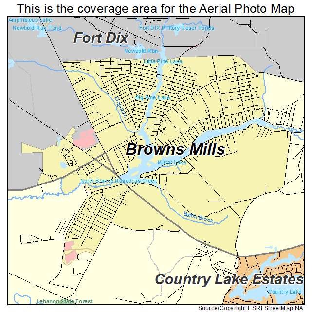 Browns Mills, NJ location map 