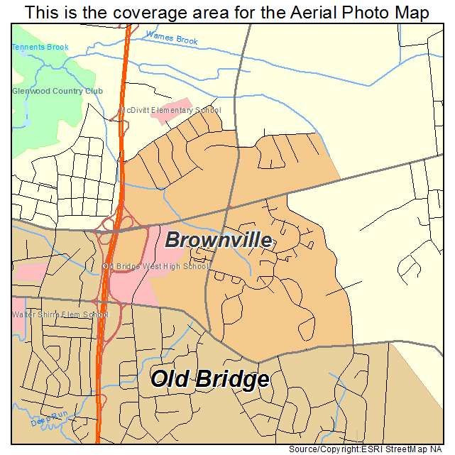 Brownville, NJ location map 