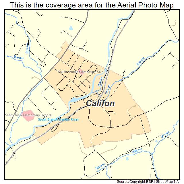 Califon, NJ location map 