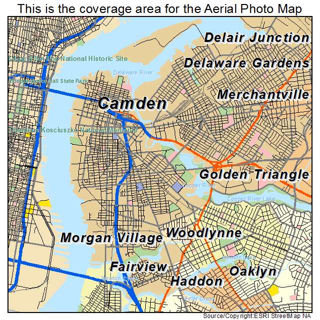 Camden, NJ location map 