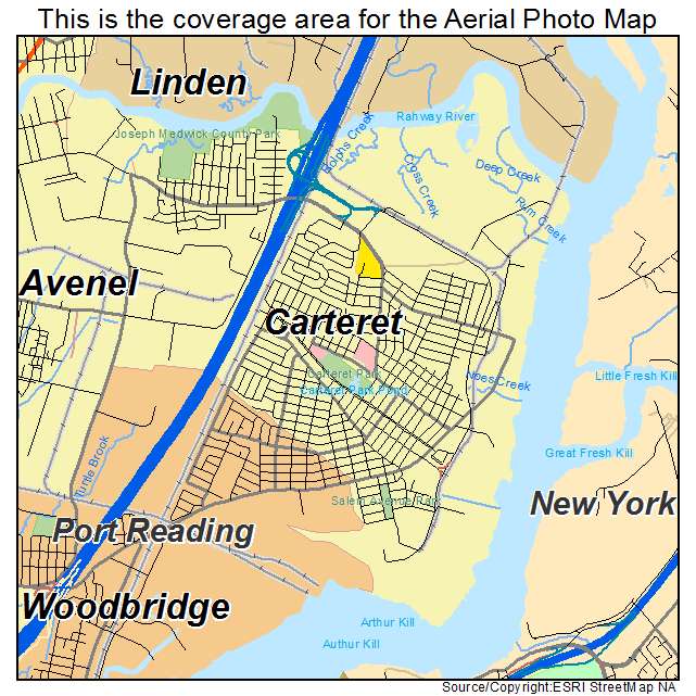 Carteret, NJ location map 