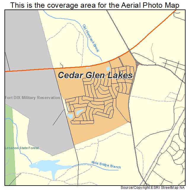 Cedar Glen Lakes, NJ location map 