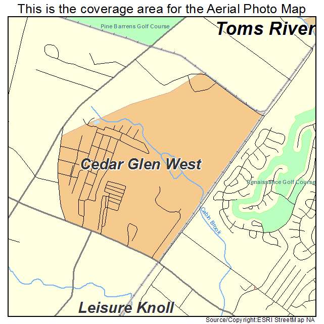 Cedar Glen West, NJ location map 