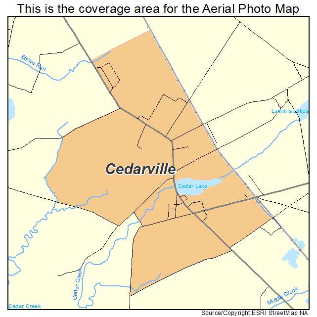 Cedarville, NJ location map 