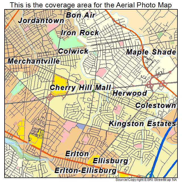 Cherry Hill Mall, NJ location map 