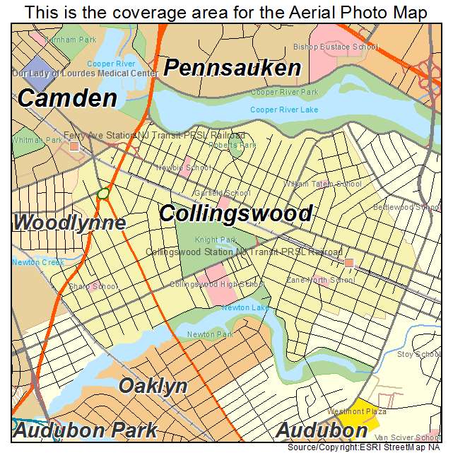 Collingswood, NJ location map 