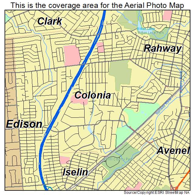 Colonia, NJ location map 