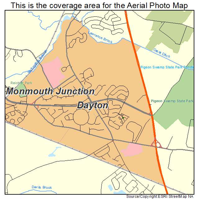 Dayton, NJ location map 