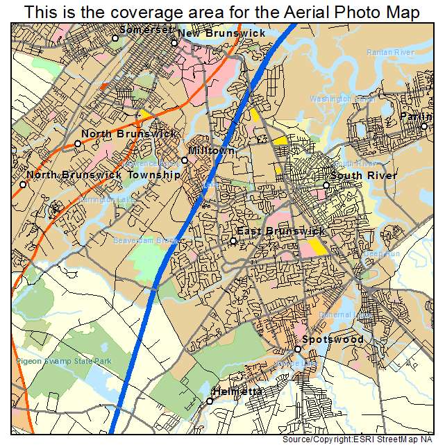 East Brunswick, NJ location map 