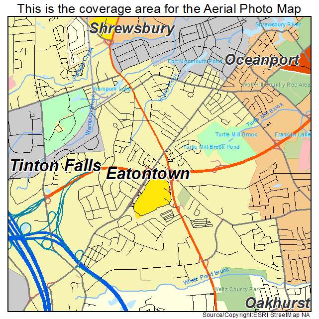 Eatontown, NJ location map 