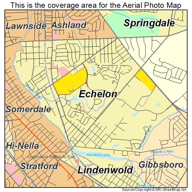 Echelon, NJ location map 