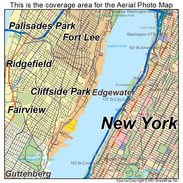 Edgewater, NJ location map 
