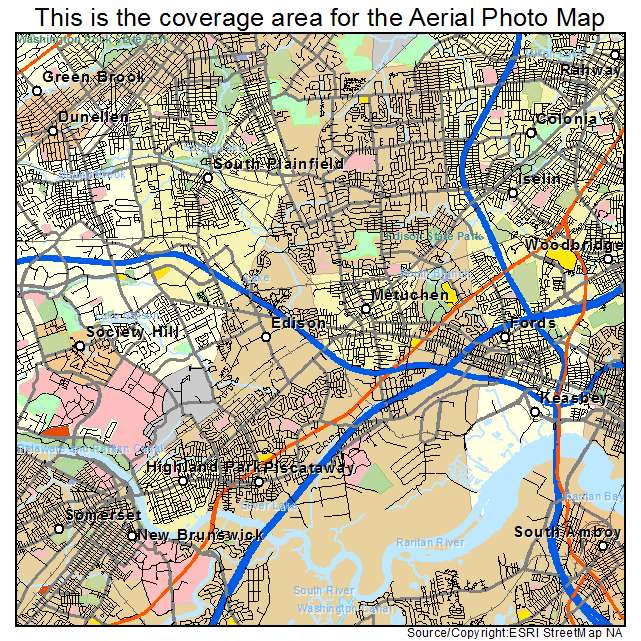 Edison, NJ location map 