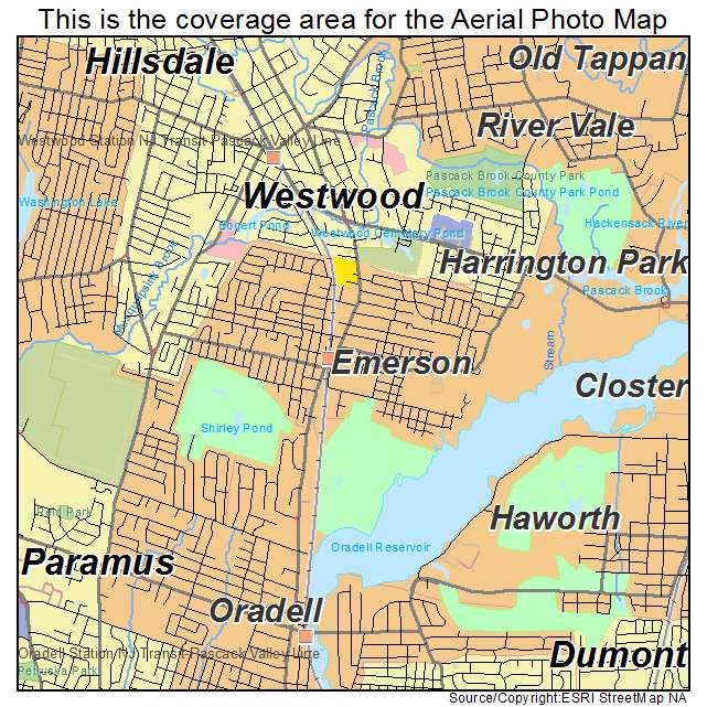 Emerson, NJ location map 