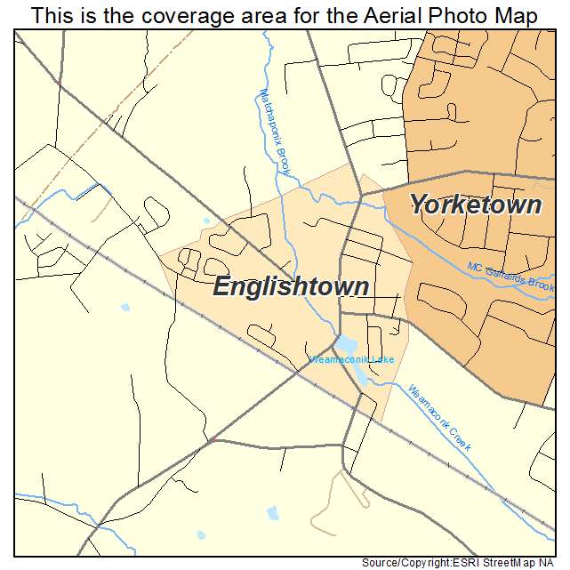 Englishtown, NJ location map 