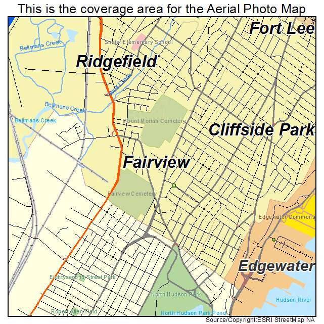 Fairview, NJ location map 