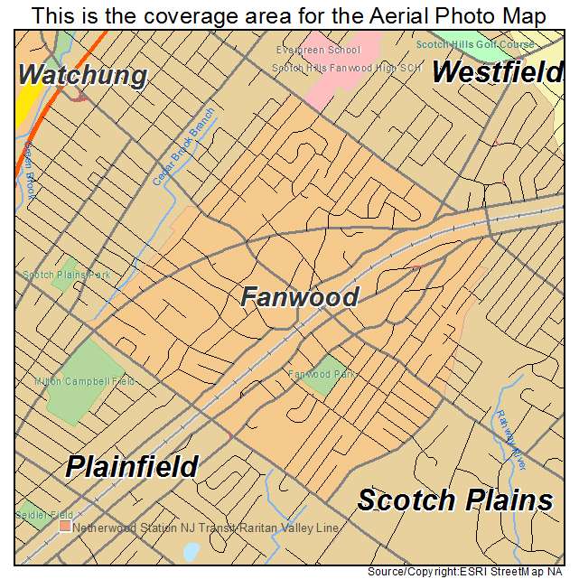 Fanwood, NJ location map 