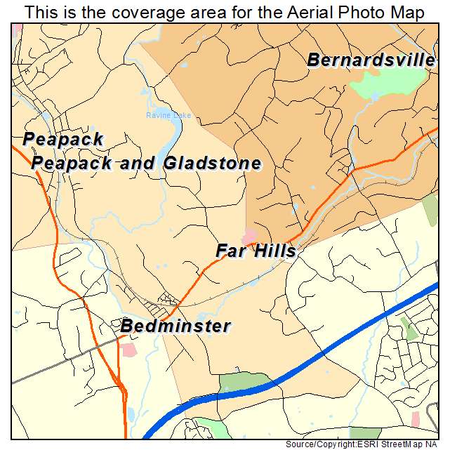 Far Hills, NJ location map 