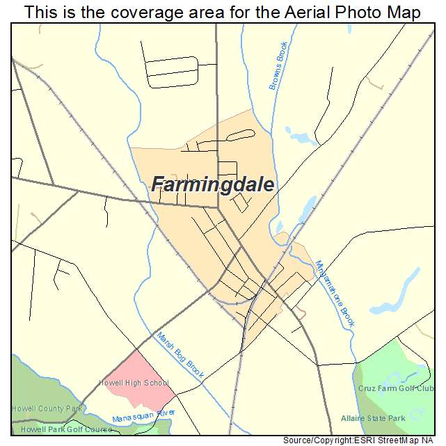 Farmingdale, NJ location map 