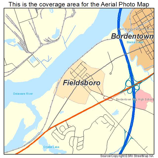 Fieldsboro, NJ location map 
