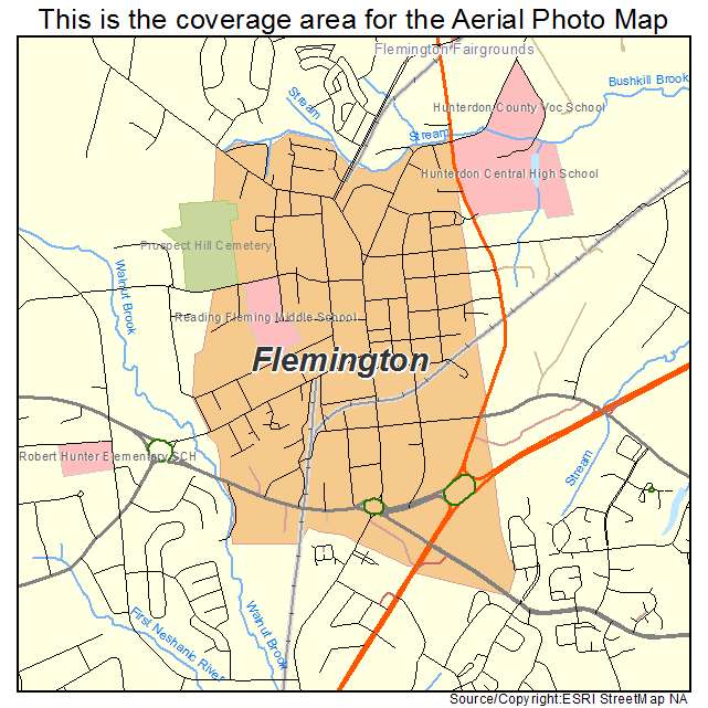 Flemington, NJ location map 