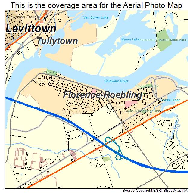 Florence Roebling, NJ location map 