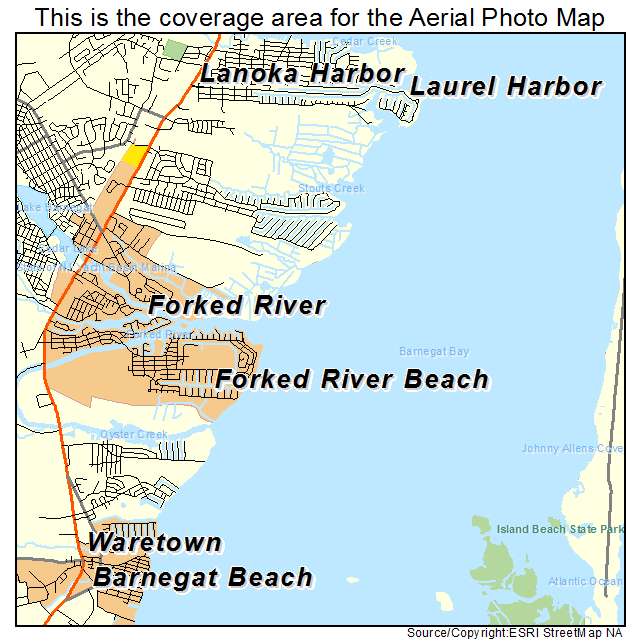 Forked River, NJ location map 