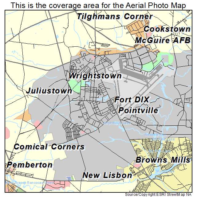 Fort Dix, NJ location map 