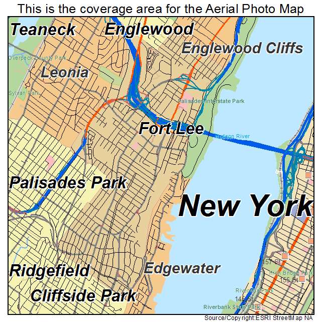 Fort Lee, NJ location map 