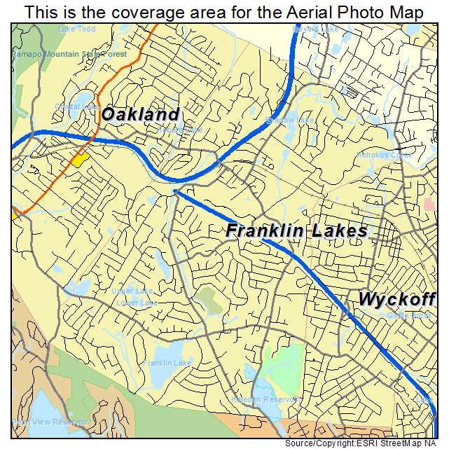 Franklin Lakes, NJ location map 