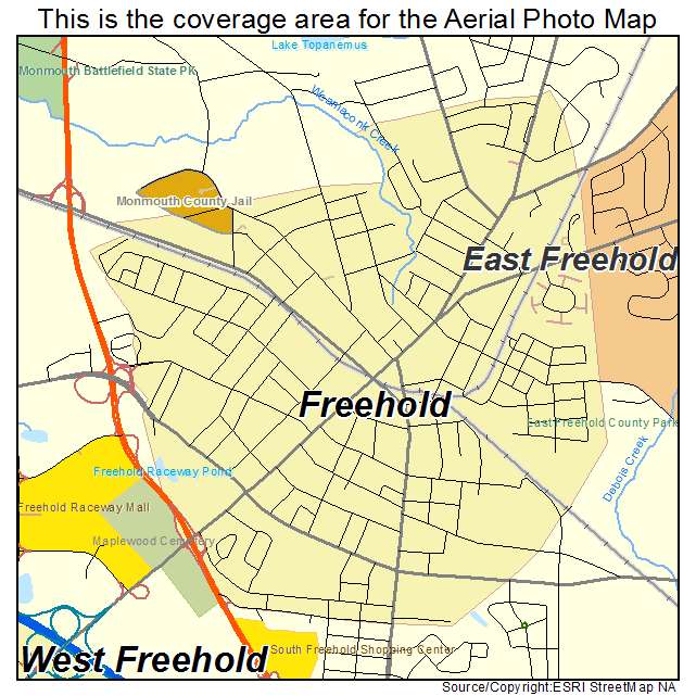 Freehold, NJ location map 