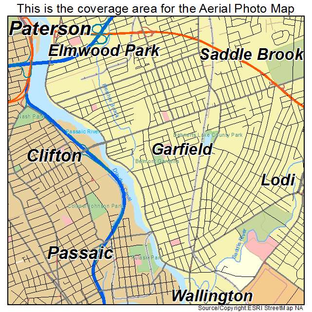 Garfield, NJ location map 