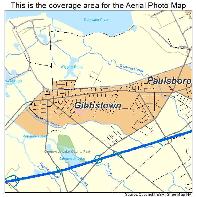 Gibbstown, NJ location map 