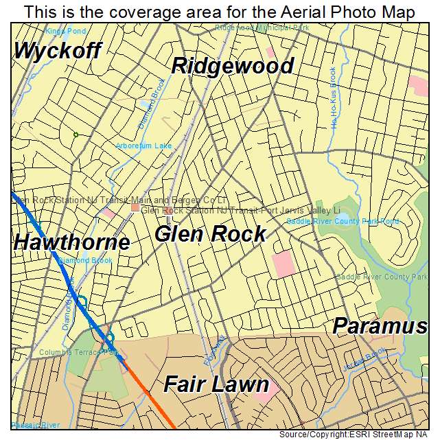 Glen Rock, NJ location map 
