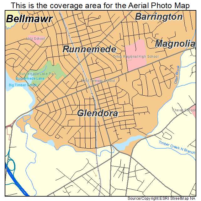 Glendora, NJ location map 