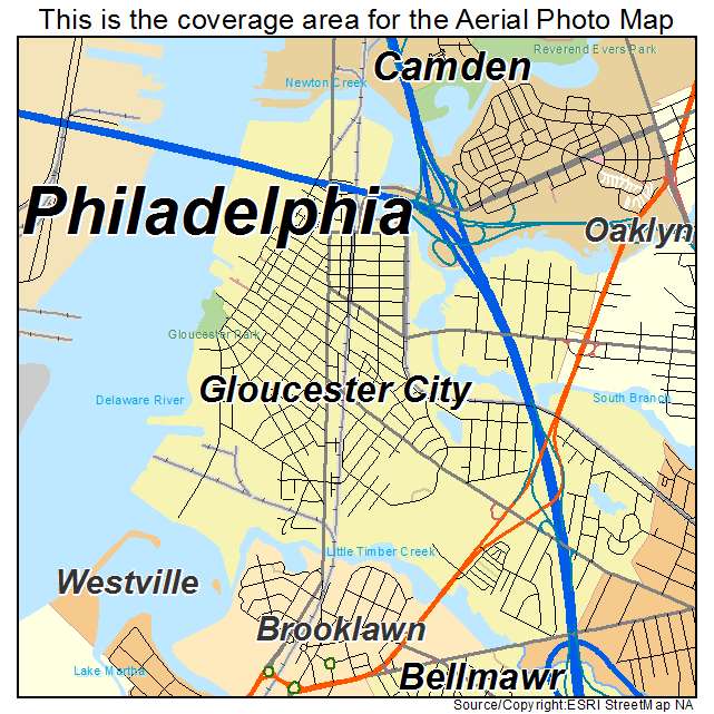 Gloucester City, NJ location map 