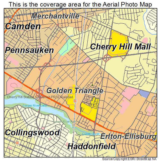 Golden Triangle, NJ location map 