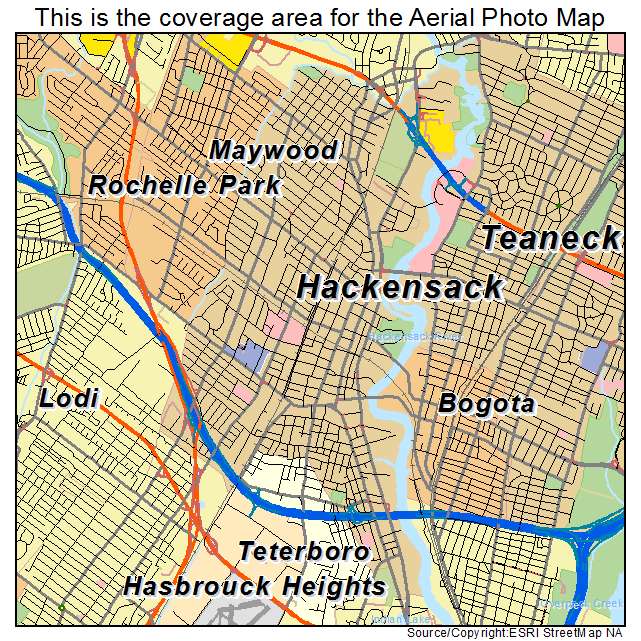 Hackensack, NJ location map 