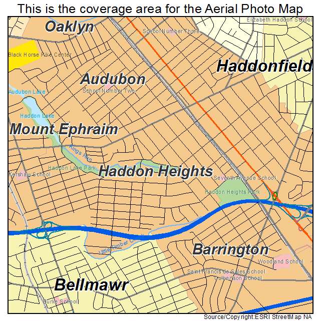 Haddon Heights, NJ location map 