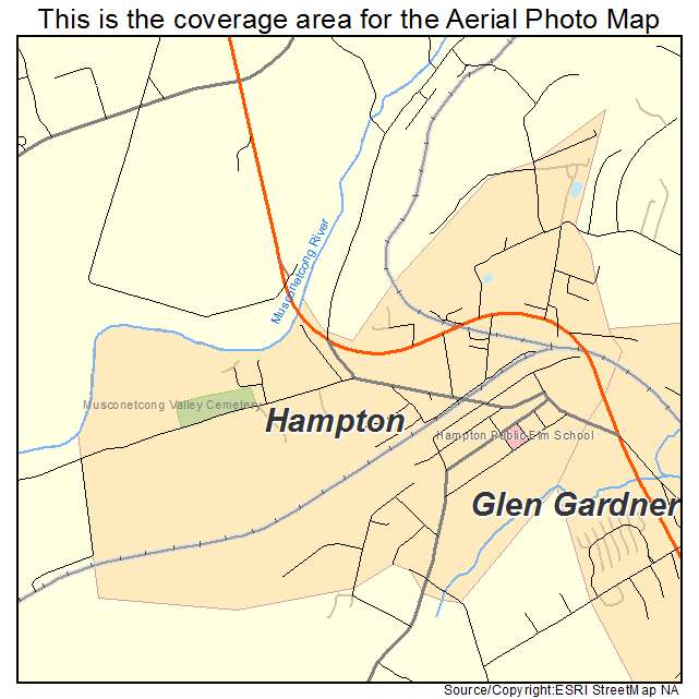 Hampton, NJ location map 