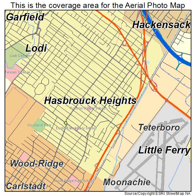 Hasbrouck Heights, NJ location map 