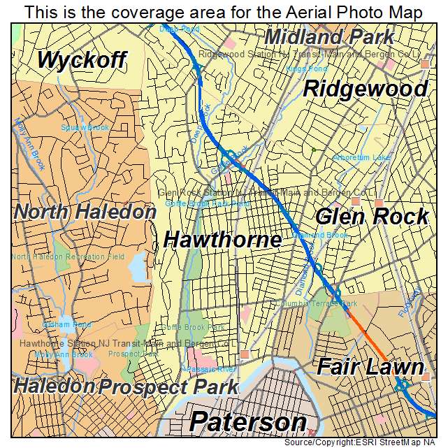 Hawthorne, NJ location map 